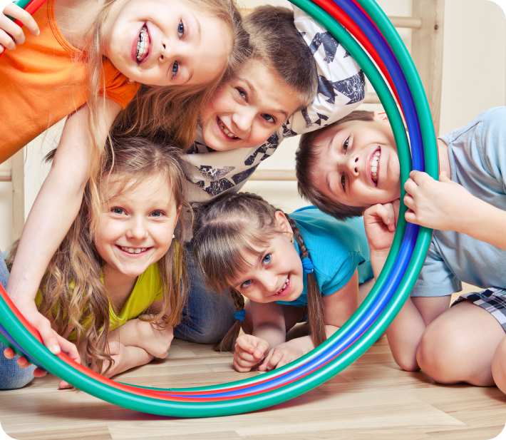 Picture of the five kids smiling